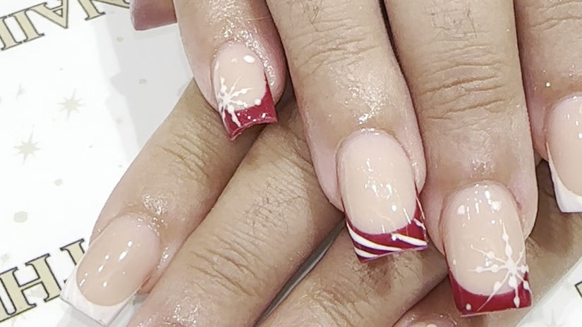 Christmas BIAB Nails